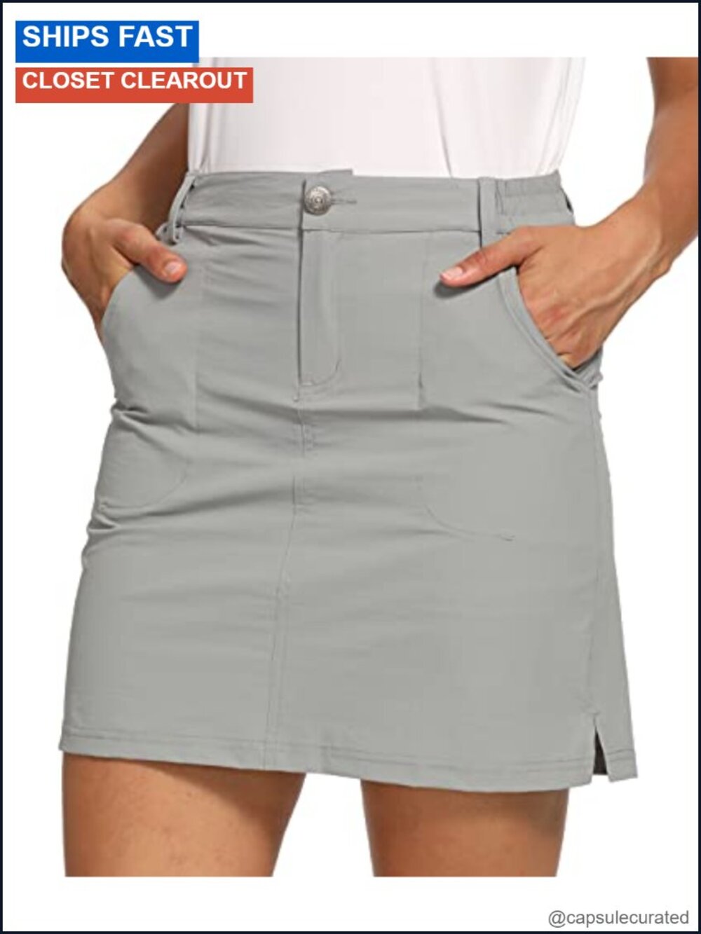 Women's Athletic Golf Skort Quick Dry UPF 50+ Built-in Shorts Pockets